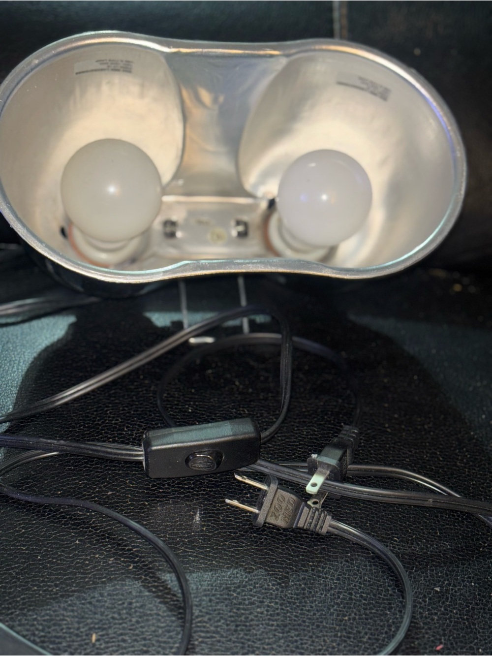 Photography Studio Dual Bulb Lamp - Black